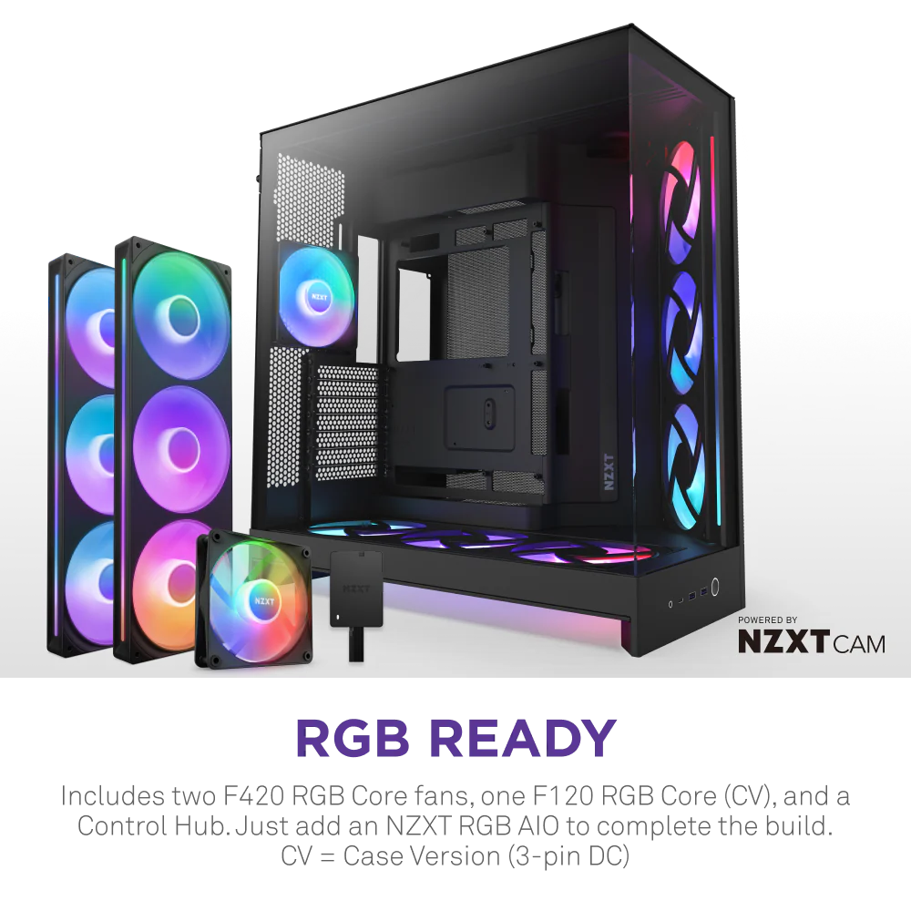 Корпус без блока питания NZXT H9 Flow RGB+ CM-H92FB-P1