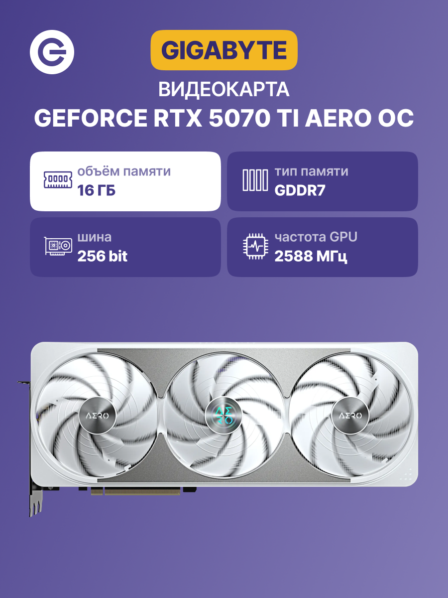 Видеокарта GIGABYTE GV-N507TAERO OC-16GD