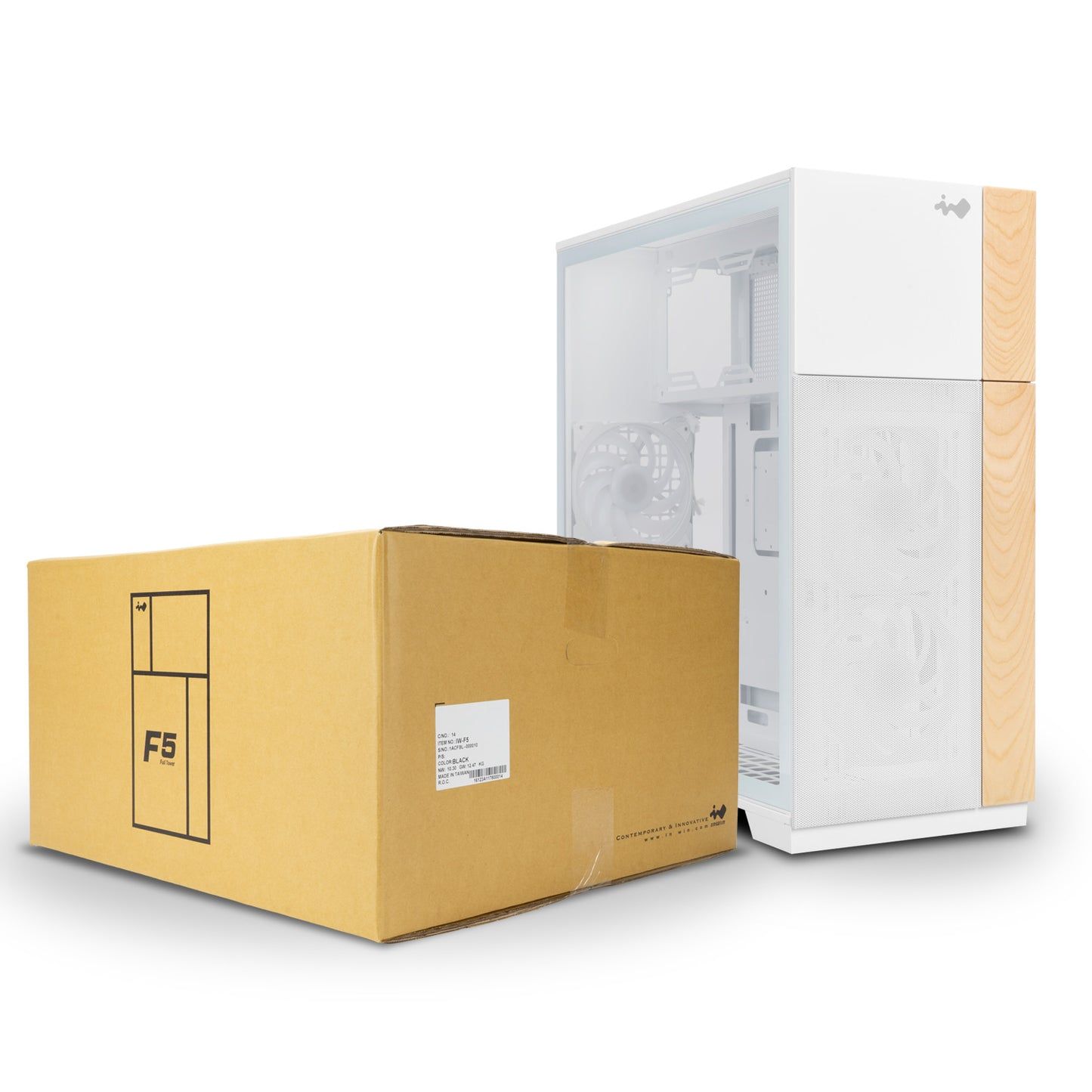 Корпус без блока питания InWin IW-CS-F5WHI-3AN140P