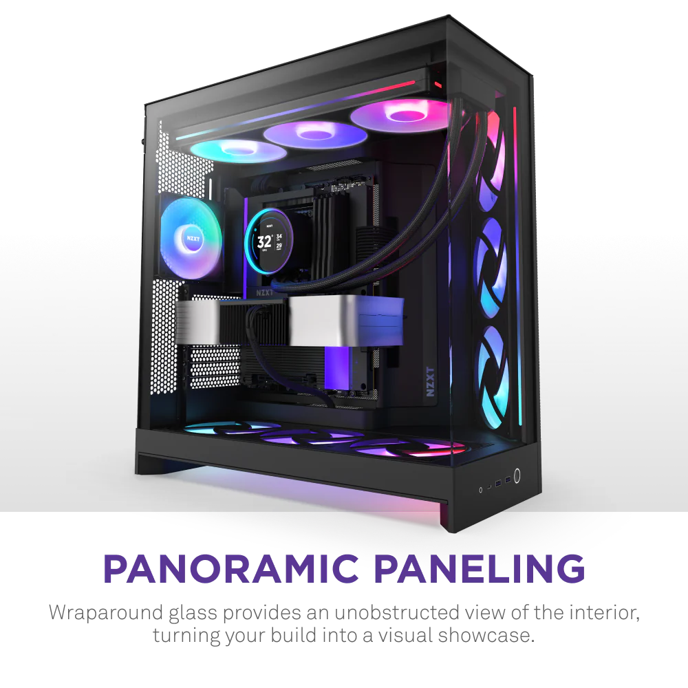 Корпус без блока питания NZXT H9 Flow RGB+ CM-H92FB-P1