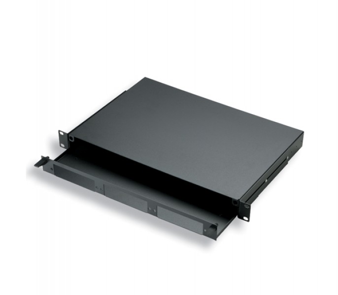 Коммутационная панель AMP [ 0-1348876-4 ] 19" 1U (до 3 кассет MPO или Snap-in планок под оптику, черный)