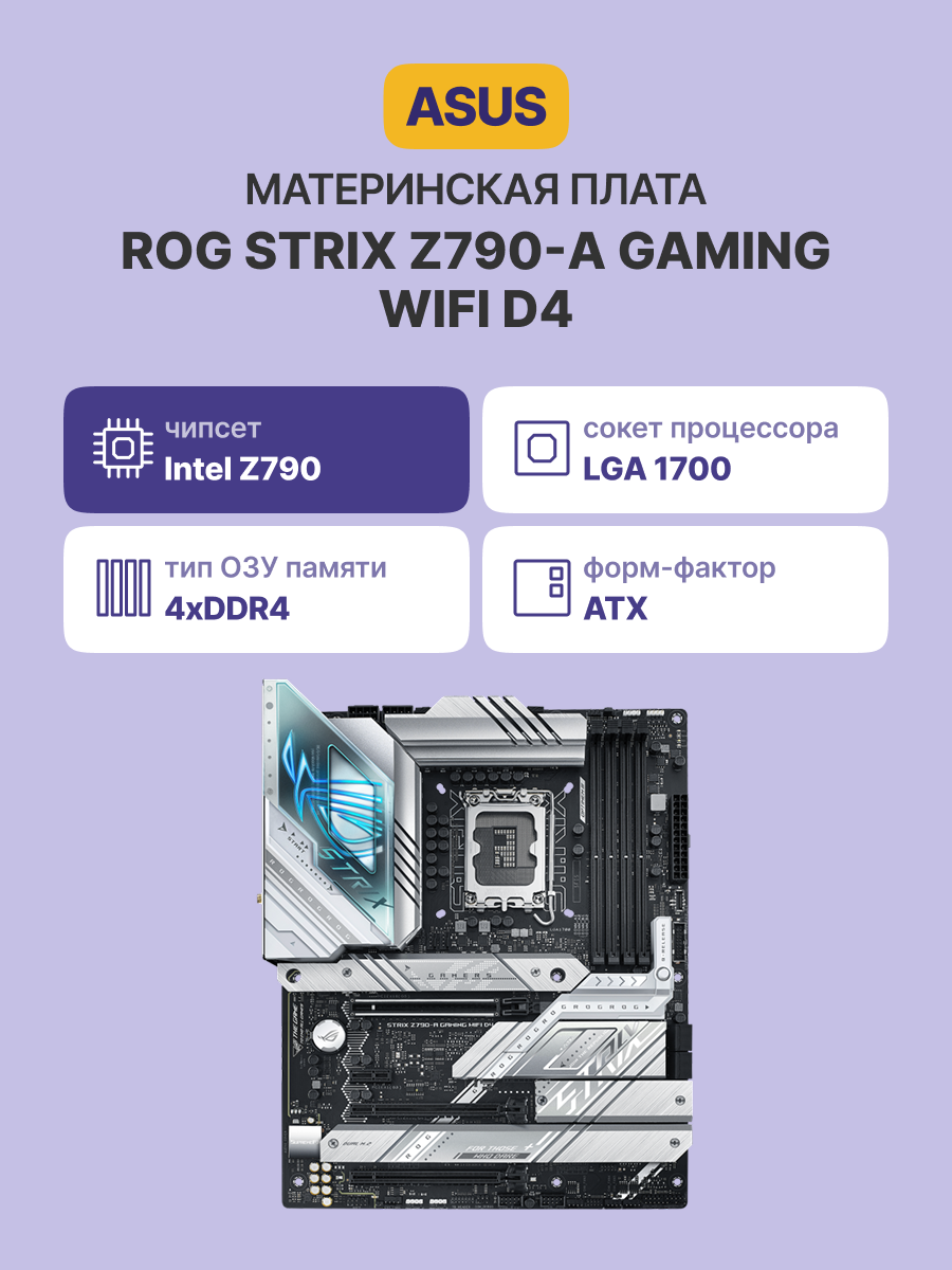 Материнская плата ASUS ROG STRIX Z790-A GAMING WIFI D4