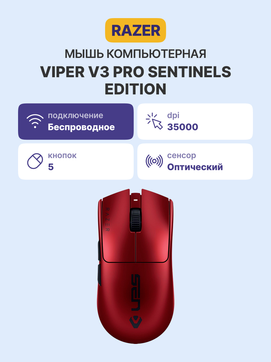 Игровая мышь Razer Viper V3 Pro - Sentinels Ed. Razer RZ01-05120400-R3M1