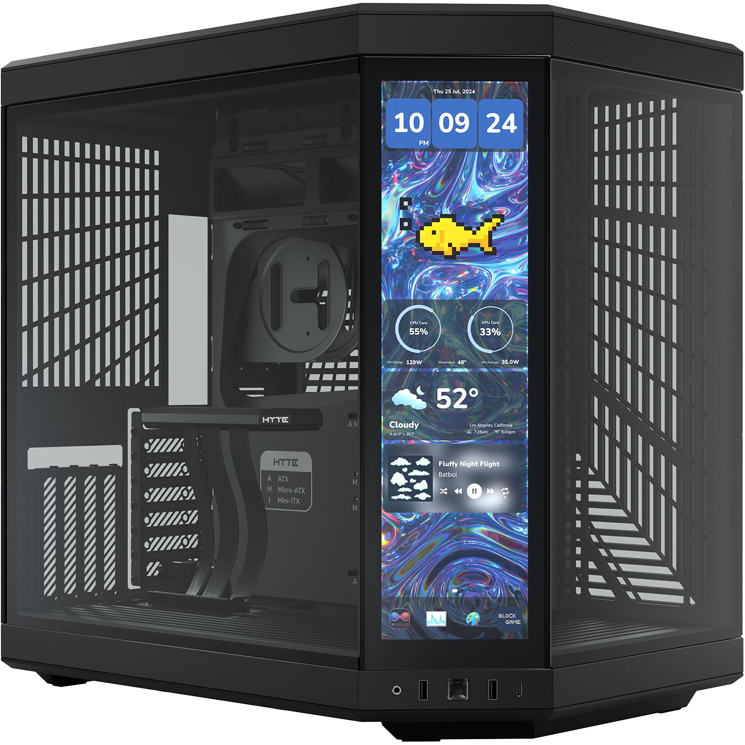 Корпус без блока питания HYTE Y70 Touch Infinite (CS-HYTE-Y70TTI-BB)